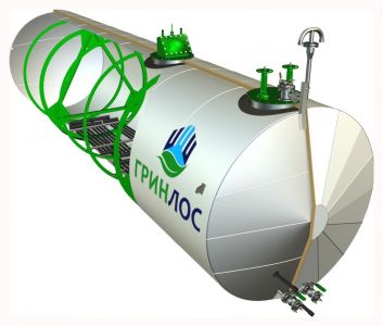 ГРИНЛОС Емкость стальная 100 м3 горизонтальная наземная с подогревом